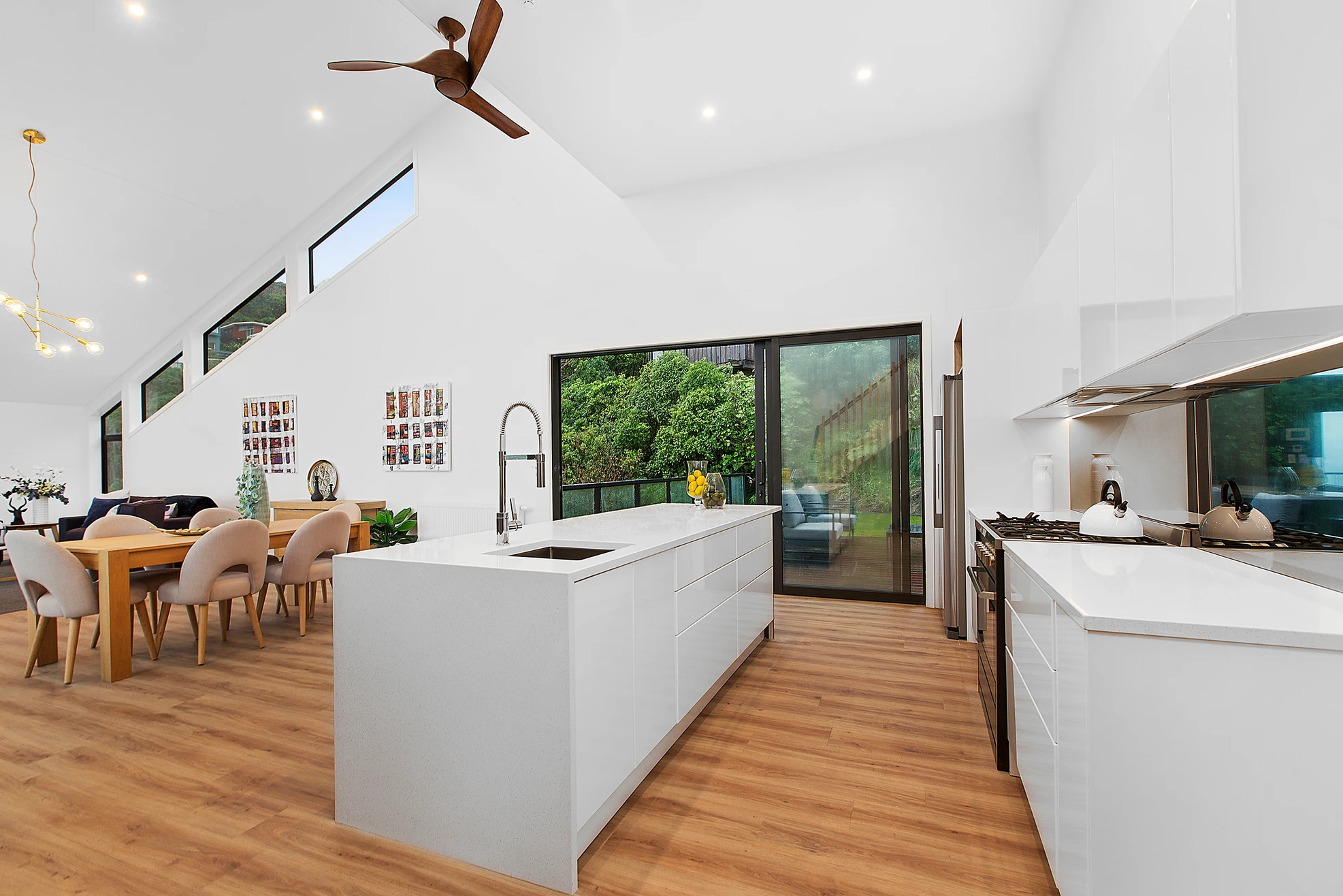 Beautifully painted interior living room